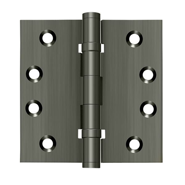 Deltana - 4" x 4" Square Hinge; Ball Bearings - Antique Nickel