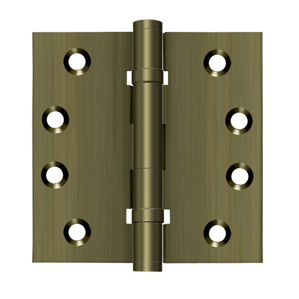Deltana - 4" x 4" Square Hinge; Ball Bearings - Antique Brass