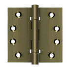 Deltana - 4" x 4" Square Hinge; Ball Bearings - Antique Brass