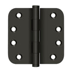 Deltana - 4" x 4" x 5/8" Radius Hinge (Door Solid Brass) - Oil Rubbed Bronze