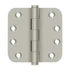 Deltana - 4" x 4" x 5/8" Radius Hinge (Door Solid Brass) - Satin Nickel
