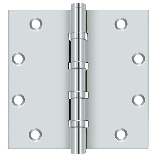 Deltana - 5" x 5" Square Ball Bearing Hinge - Bright Chrome