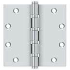 Deltana - 5" x 5" Square Ball Bearing Hinge - Bright Chrome