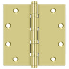 Deltana - 5" x 5" Square Ball Bearing Hinge - Bright Brass