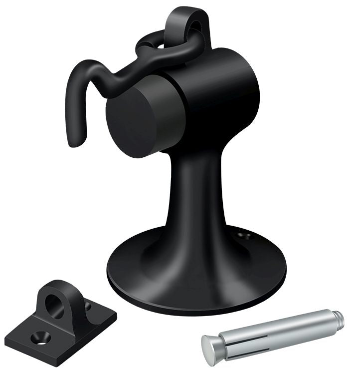Deltana - Cement Floor Mount Bumper with Holder - Black
