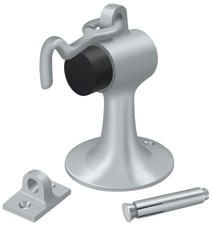 Deltana - Cement Floor Mount Bumper with Holder - Satin Chrome