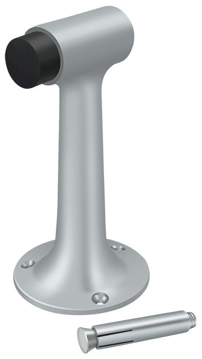 Deltana - Floor Mount; 6" Bumper; Heavy Duty - Satin Chrome
