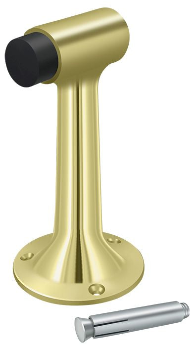 Deltana - Floor Mount; 6" Bumper; Heavy Duty - Bright Brass