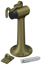 Deltana - Floor Mount, 6" Bumper with Hook and Eye, Heavy Duty, - Antique Brass