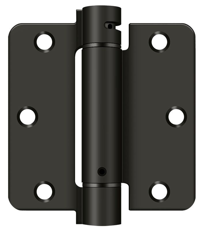 Deltana - 3-1/2" x 3-1/2" x 1/4" Spring Hinge - Oil Rubbed Bronze