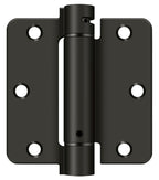 Deltana - 3-1/2" x 3-1/2" x 1/4" Spring Hinge - Oil Rubbed Bronze