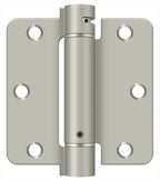 Deltana - 3-1/2" x 3-1/2" x 1/4" Spring Hinge - Satin Nickel