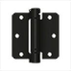 Deltana - 3-1/2" x 3-1/2" x 1/4" Spring Hinge - Flat Black