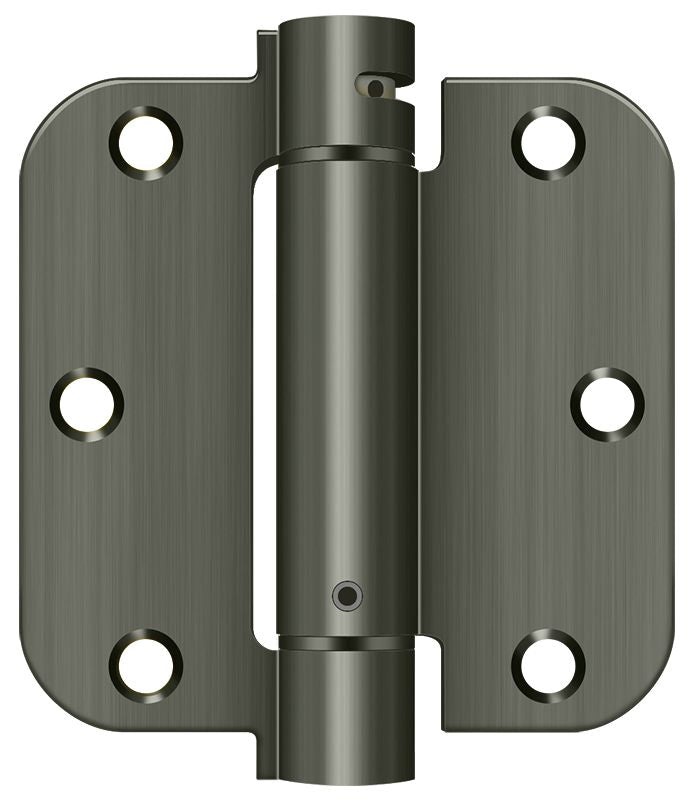 Deltana - 3-1/2" x 3-1/2" x 5/8" Spring Hinge - Antique Nickel