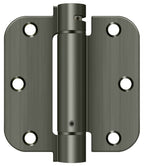Deltana - 3-1/2" x 3-1/2" x 5/8" Spring Hinge - Antique Nickel
