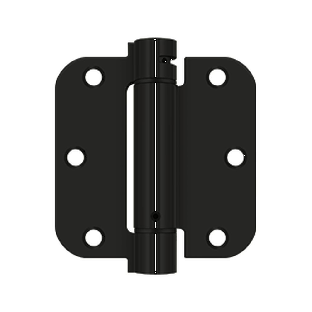 Deltana - 3-1/2" x 3-1/2" x 5/8" Spring Hinge - Paint Black