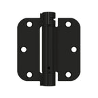 Deltana - 3-1/2" x 3-1/2" x 5/8" Spring Hinge - Paint Black