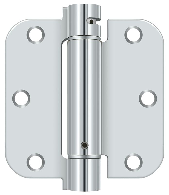 Deltana - 3-1/2" x 3-1/2" x 5/8" Spring Hinge - Bright Chrome