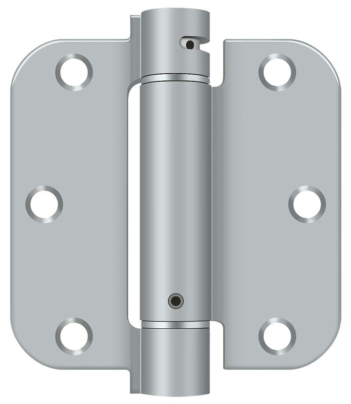 Deltana - 3-1/2" x 3-1/2" x 5/8" Spring Hinge - Satin Chrome