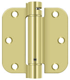 Deltana - 3-1/2" x 3-1/2" x 5/8" Spring Hinge - Bright Brass