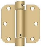Deltana - 3-1/2" x 3-1/2" x 5/8" Spring Hinge - Satin Brass