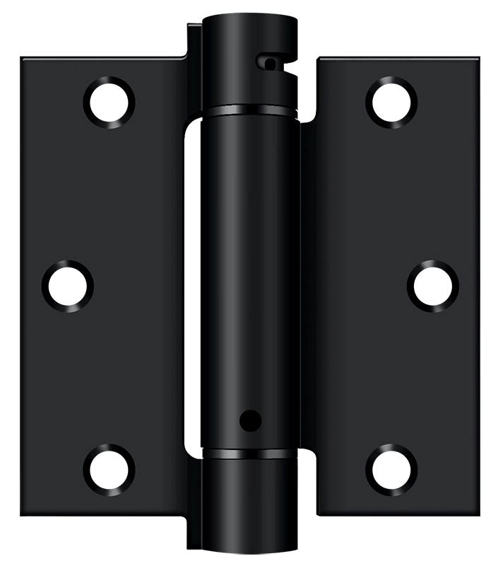 Deltana - 3-1/2" x 3-1/2" Spring Hinge - Flat Black