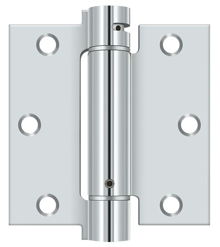 Deltana - 3-1/2" x 3-1/2" Spring Hinge - Bright Chrome