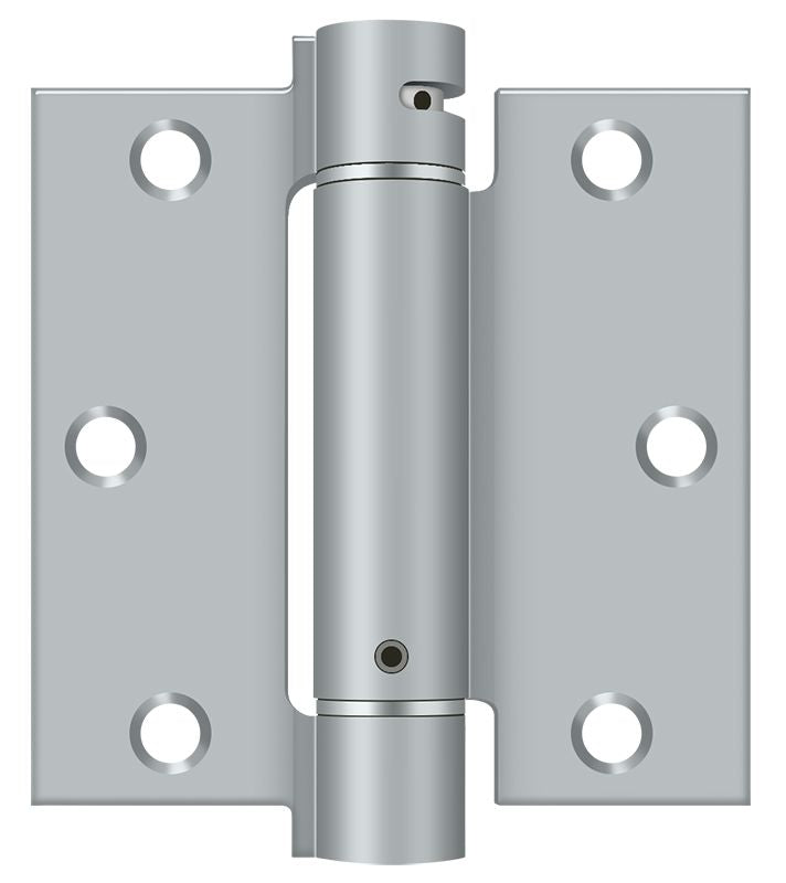 Deltana - 3-1/2" x 3-1/2" Spring Hinge - Satin Chrome
