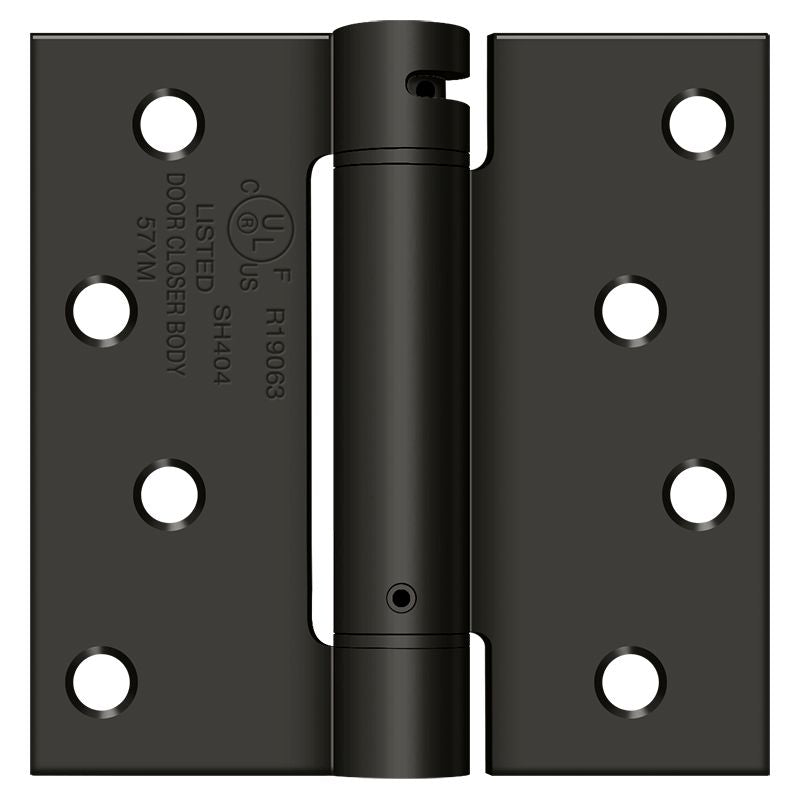 Deltana - 4" x 4" Spring Hinge - Oil Rubbed Bronze