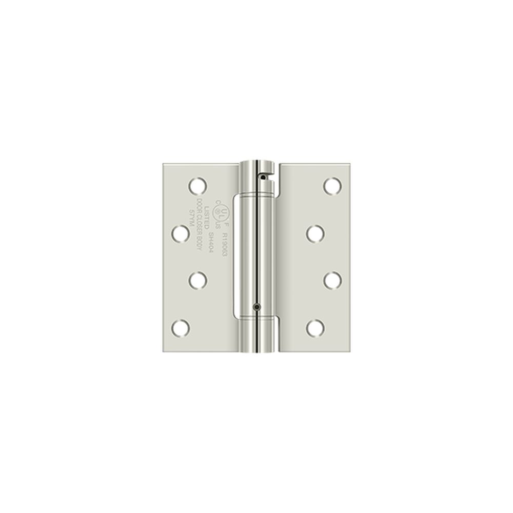 Deltana - 4" x 4" Spring Hinge - Bright Nickel