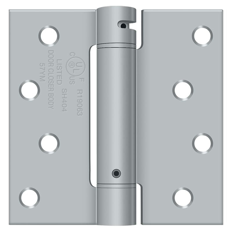 Deltana - 4" x 4" Spring Hinge - Satin Chrome