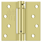 Deltana - 4" x 4" Spring Hinge - Bright Brass