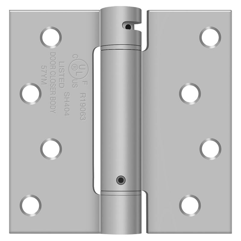 Deltana - 4" x 4" Spring Hinge - Satin Stainless Steel