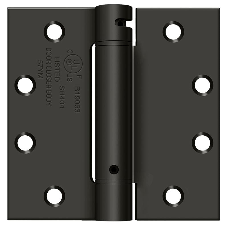 Deltana - 4-1/2" x 4-1/2" Spring Hinge - Oil Rubbed Bronze