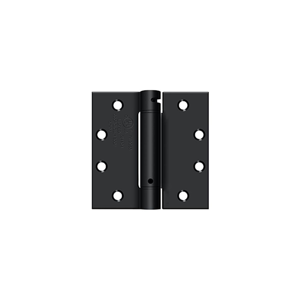 Deltana - 4-1/2" x 4-1/2" Spring Hinge - Paint Black