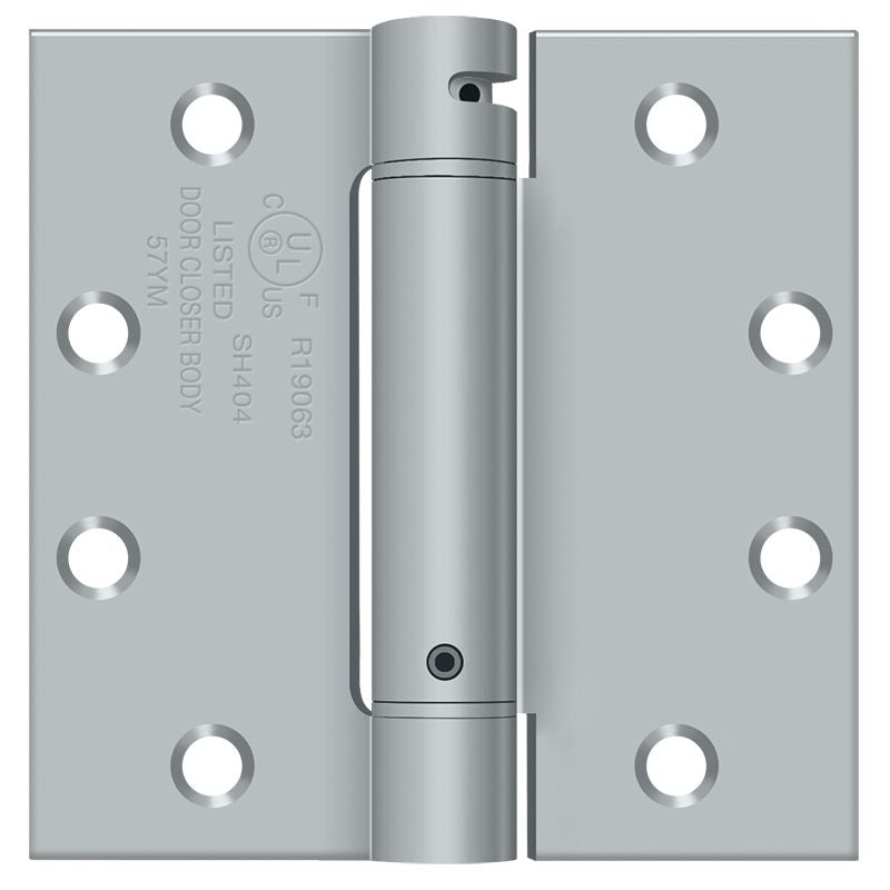 Deltana - 4-1/2" x 4-1/2" Spring Hinge - Satin Chrome