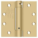 Deltana - 4-1/2" x 4-1/2" Spring Hinge - Satin Brass