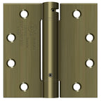 Deltana - 4-1/2" x 4-1/2" Spring Hinge - Antique Brass