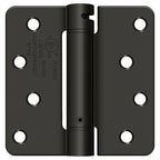 Deltana - 4" x 4" x 1/4" Radius Spring Hinge - Oil Rubbed Bronze