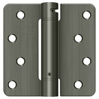 Deltana - 4" x 4" x 1/4" Radius Spring Hinge - Antique Nickel