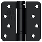 Deltana - 4" x 4" x 1/4" Radius Spring Hinge - Flat Black