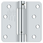 Deltana - 4" x 4" x 1/4" Radius Spring Hinge - Bright Chrome