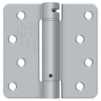 Deltana - 4" x 4" x 1/4" Radius Spring Hinge - Satin Chrome