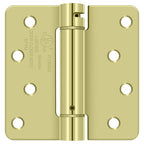 Deltana - 4" x 4" x 1/4" Radius Spring Hinge - Zinc Dichromate Plated