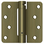 Deltana - 4" x 4" x 1/4" Radius Spring Hinge - Antique Brass