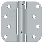 Deltana - 4" x 4" 5/8" Radius Spring Hinge - Satin Chrome