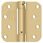 Deltana - 4" x 4" 5/8" Radius Spring Hinge - Satin Brass