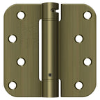 Deltana - 4" x 4" 5/8" Radius Spring Hinge - Antique Brass
