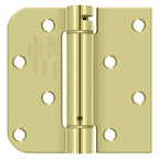 Deltana - 4" x 4" 5/8" Radius by Square Spring Hinge - Zinc Dichromate Plated