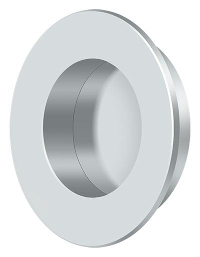 Deltana - 1-7/8" Round Flush Pull - Bright Chrome